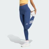 adidas ADI365 CLIMACOOL 3 Stripes Running Full Length Leggings In Tech Indigo