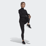 Adidas Women's Fast Running Half-Zip Long Sleeve Top In Black