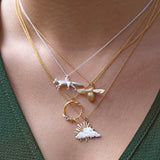 Alex Monroe Baby Bee Necklace Gold Plate