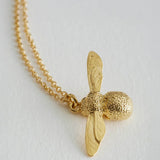 Alex Monroe Baby Bee Necklace Gold Plate