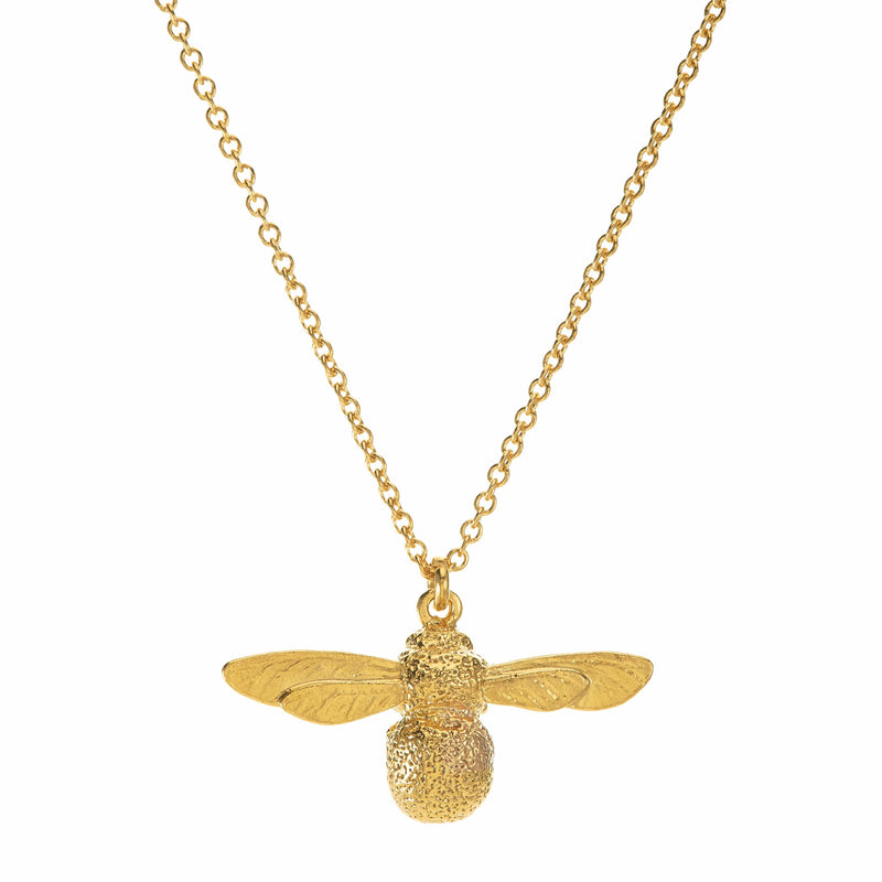 Alex Monroe Baby Bee Necklace in Gold