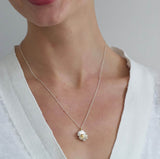 Alex Monroe Big Daisy Necklace in Silver & Gold