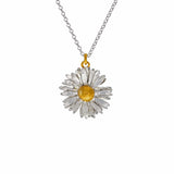 Alex Monroe Big Daisy Necklace in Silver & Gold
