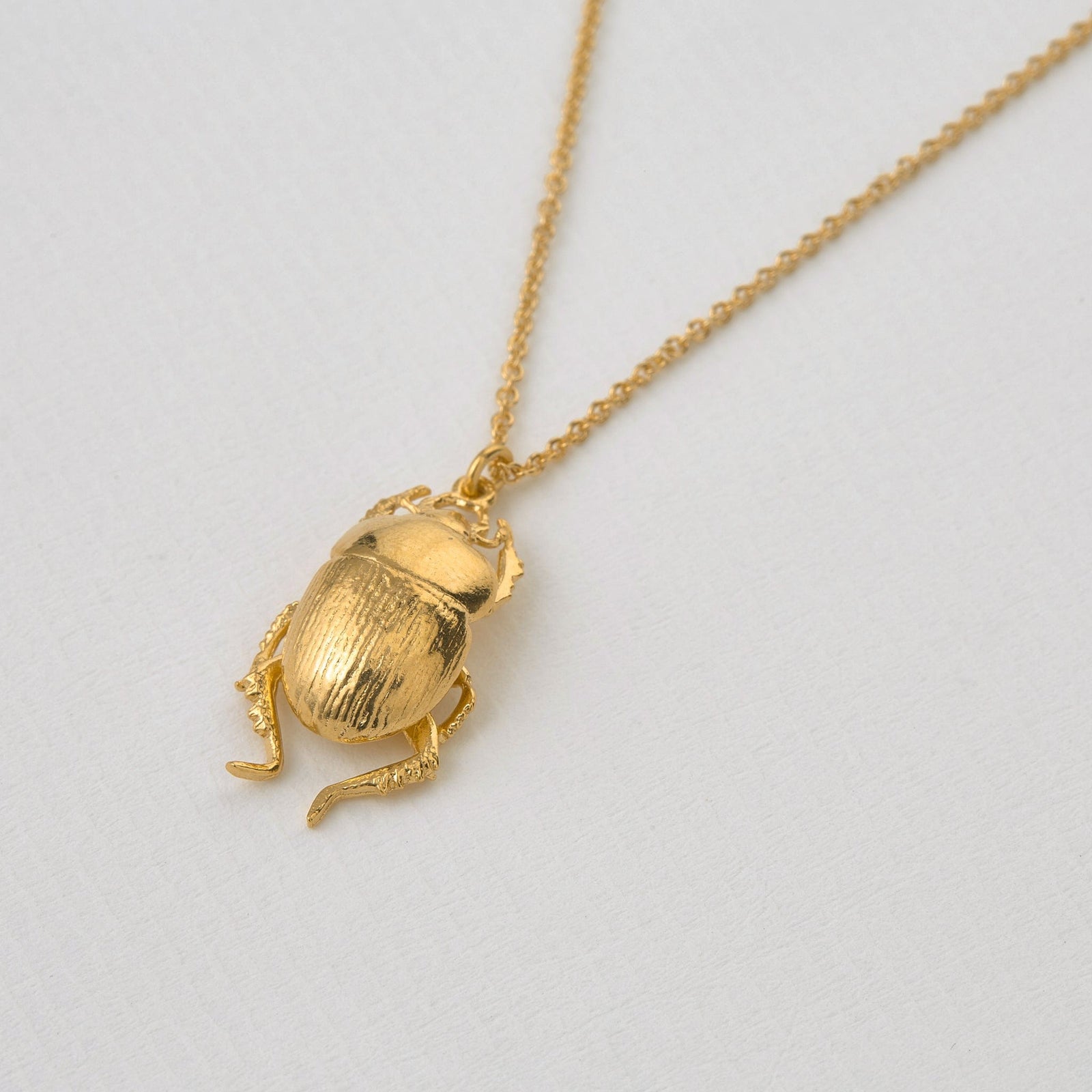 Alex Monroe Dor Beetle Necklace in Gold