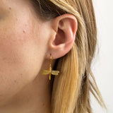 Alex Monroe Dragonfly Hook Earrings in Gold