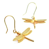 Alex Monroe Dragonfly Hook Earrings in Gold