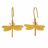 Alex Monroe Dragonfly Hook Earrings in Gold