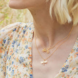 Alex Monroe Dragonfly Necklace in Gold