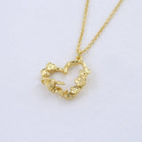 Alex Monroe Floral Heart Necklace with Itsy Bitsy Bee in Gold