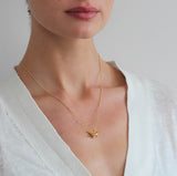 Alex Monroe Flying Bee with Pearl Necklace in Gold