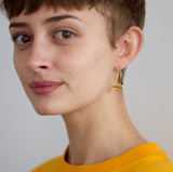 Alex Monroe Hummingbird Hoop Earrings in Gold