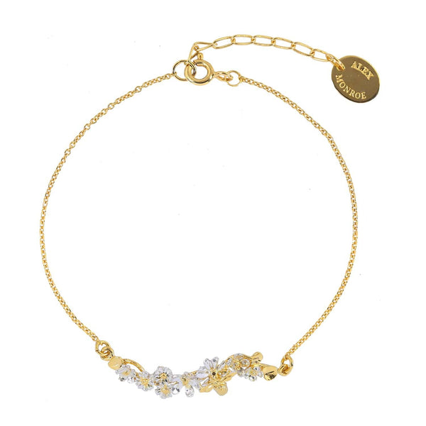 Alex Monroe In-Line Garden Gathering Bracelet with Itsy Bitsy Bee