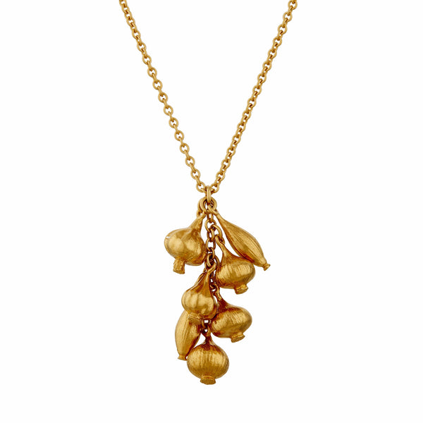 Alex Monroe Know Your Onions Cluster Necklace in Gold