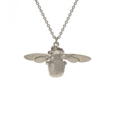 Alex Monroe Large Bee Necklace in Silver