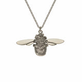 Alex Monroe Large Bee Necklace in Silver