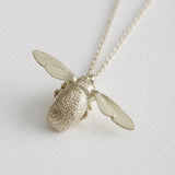 Alex Monroe Large Bee Necklace in Silver