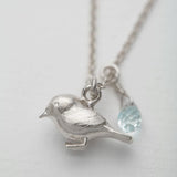 Alex Monroe Little Warbler Topaz Necklace in Silver