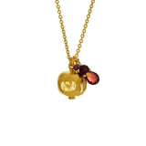 Alex Monroe Pomegranate and Garnet Necklace in Gold