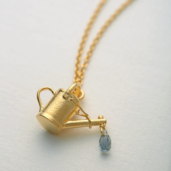 Alex Monroe Watering Can Necklace in Gold