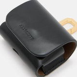 AllSaints AirPod Leather Case in Black