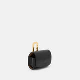 AllSaints AirPod Leather Case in Black