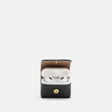 AllSaints AirPod Leather Case in Black
