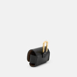 AllSaints AirPod Leather Case in Black