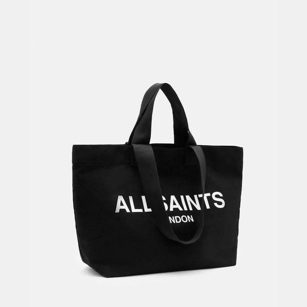 Allsaints Ali Cotton Canvas Tote Bag in Black