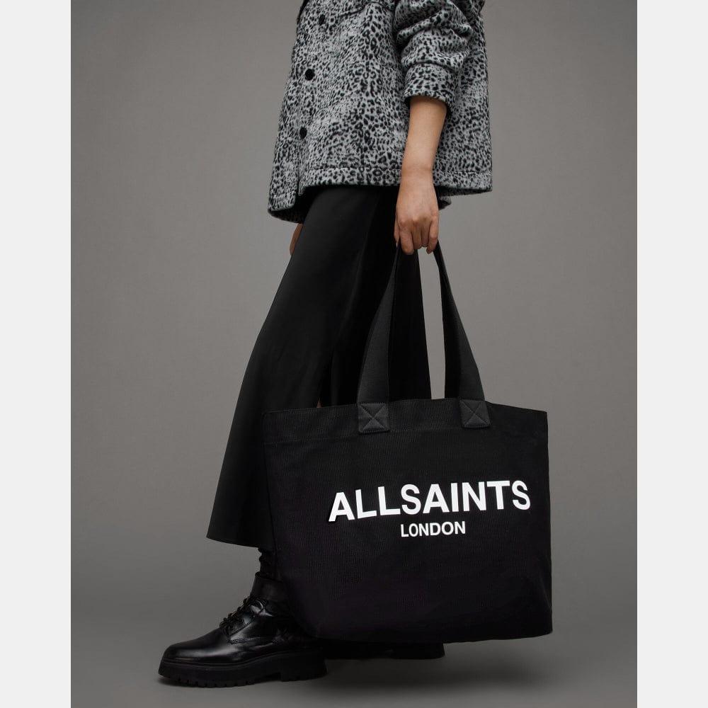 Allsaints Ali Cotton Canvas Tote Bag in Black