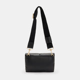 Allsaints Ezra Leather Quilted Crossbody Bag in Black