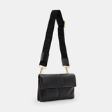 Allsaints Ezra Leather Quilted Crossbody Bag in Black