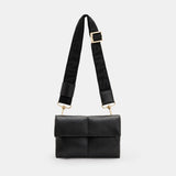 Allsaints Ezra Leather Quilted Crossbody Bag in Black