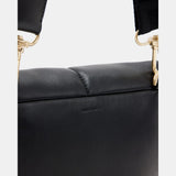 Allsaints Ezra Leather Quilted Crossbody Bag in Black