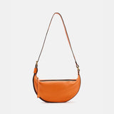 Allsaints Half Moon Leather Crossbody Bag in Pyrole Orange
