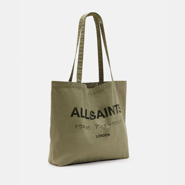 Allsaints Underground Shopper Tote Bag in Green/Black