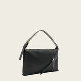Allsaints Alba Leather Shoulder Bag In Black