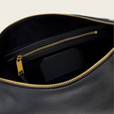 Allsaints Alba Leather Shoulder Bag In Black