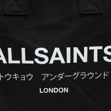 AllSaints Ali Logo Canvas Tote Bag In Black