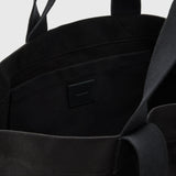 AllSaints Ali Logo Canvas Tote Bag In Black