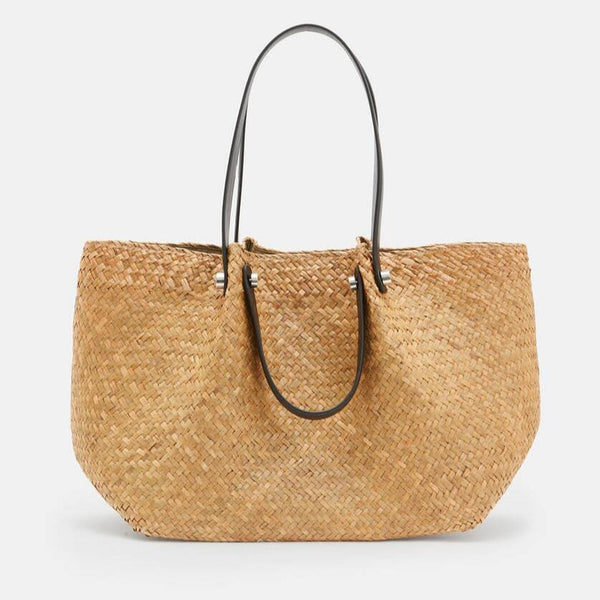 AllSaints Allington Straw Tote Bag in Natural