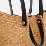 AllSaints Allington Straw Tote Bag in Natural