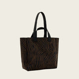 AllSaints AllSaints Izzy Zebra Tote Bag In Black/Brown