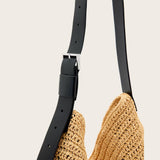 AllSaints Asha Woven Straw Hobo Shoulder Bag in Natural