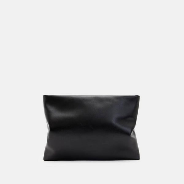 AllSaints Bettina Leather Clutch Bag in Black
