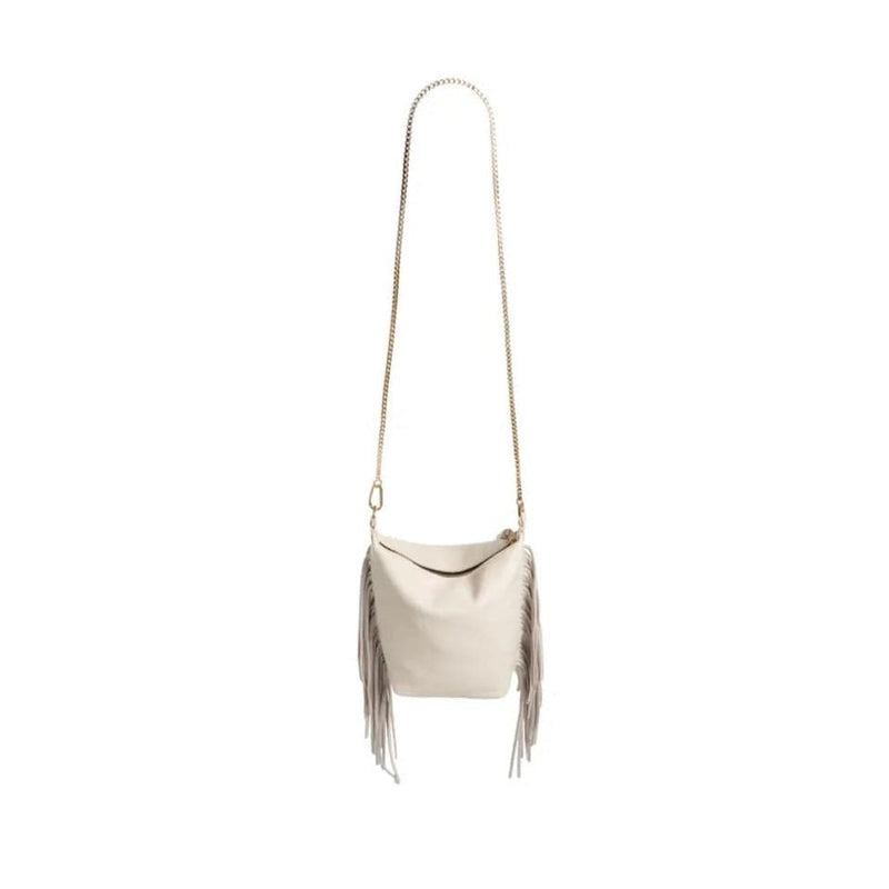 White fringe sales crossbody bag