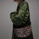 AllSaints Half Moon Anita Leopard Print Nylon Bag in Natural Brown