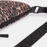AllSaints Half Moon Anita Leopard Print Nylon Bag in Natural Brown