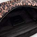 AllSaints Half Moon Anita Leopard Print Nylon Bag in Natural Brown