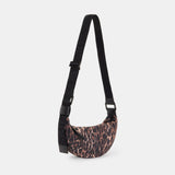 AllSaints Half Moon Anita Leopard Print Nylon Bag in Natural Brown