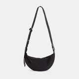 AllSaints Half Moon Nylon Crossbody Bag in Black